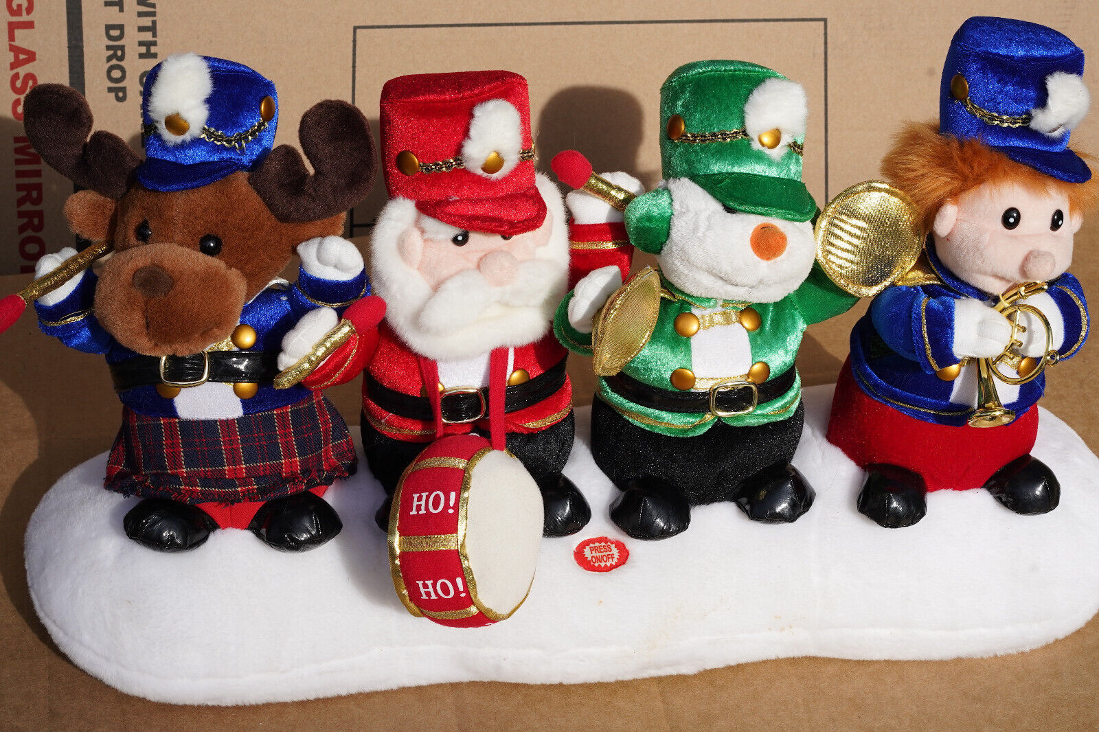 T.L. Toys Musical Christmas Band Plush Rare Vintage Decoration Animated Santa