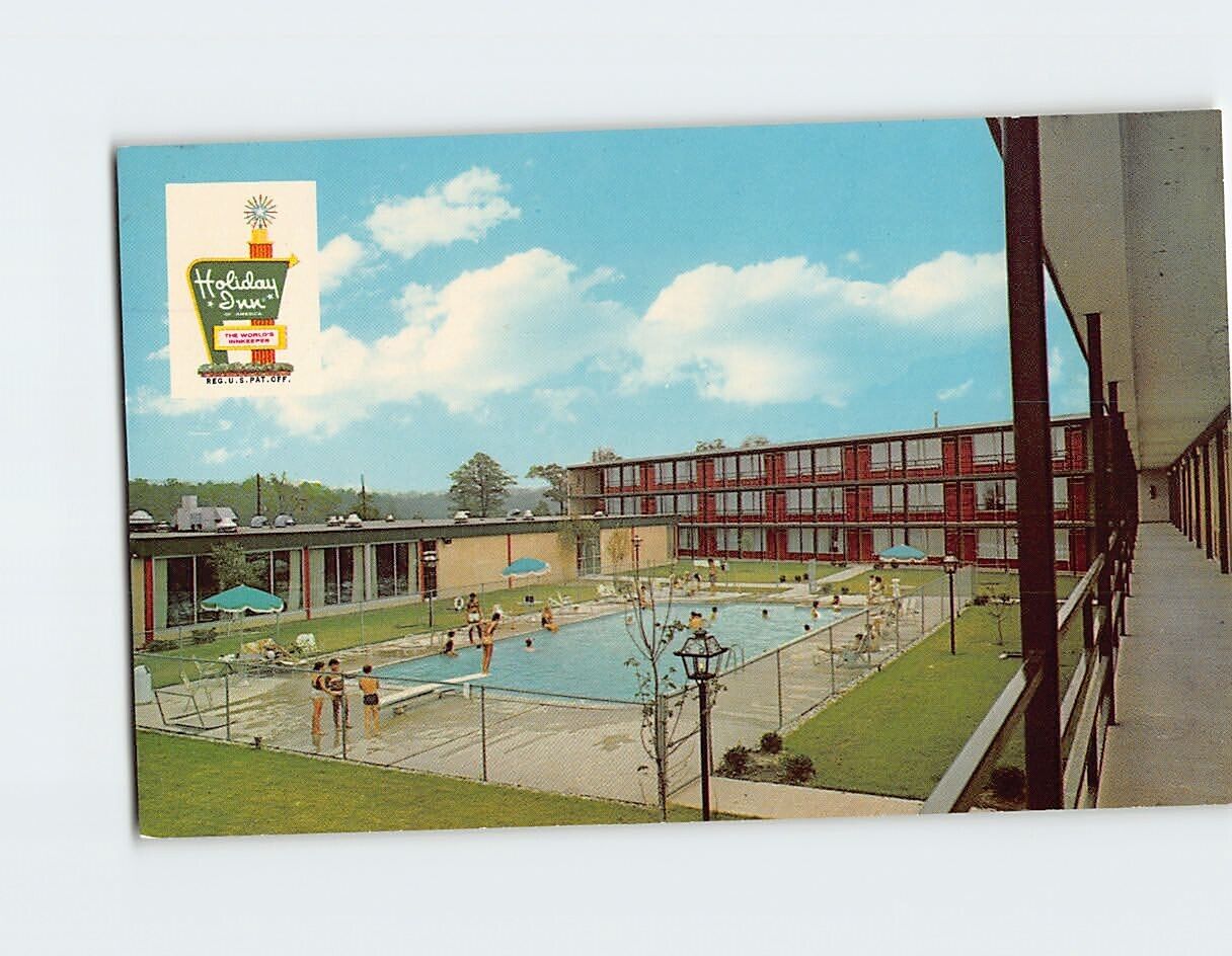 Postcard Pool View Holiday Inn Dunmore Pennsylvania USA