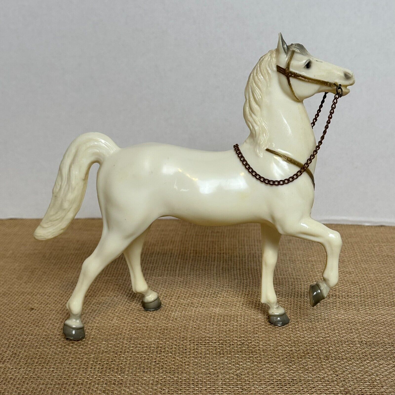 Vintage Breyer Horse P45 Glossy White Alabaster Fury Prancer 1955-62 No Saddle