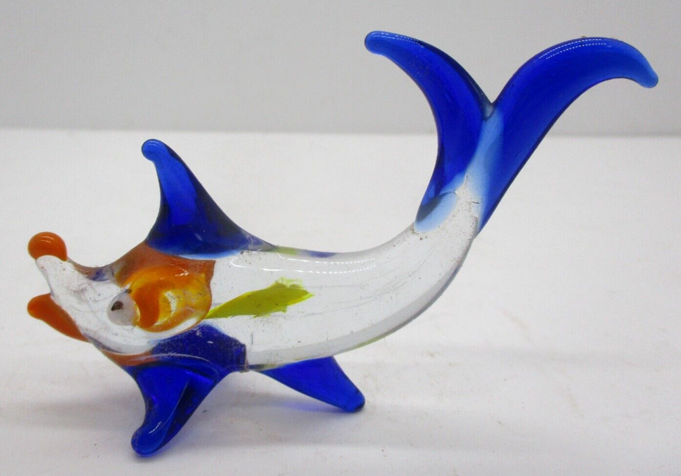 Vintage Art Glass Fish Dolphin Figurine