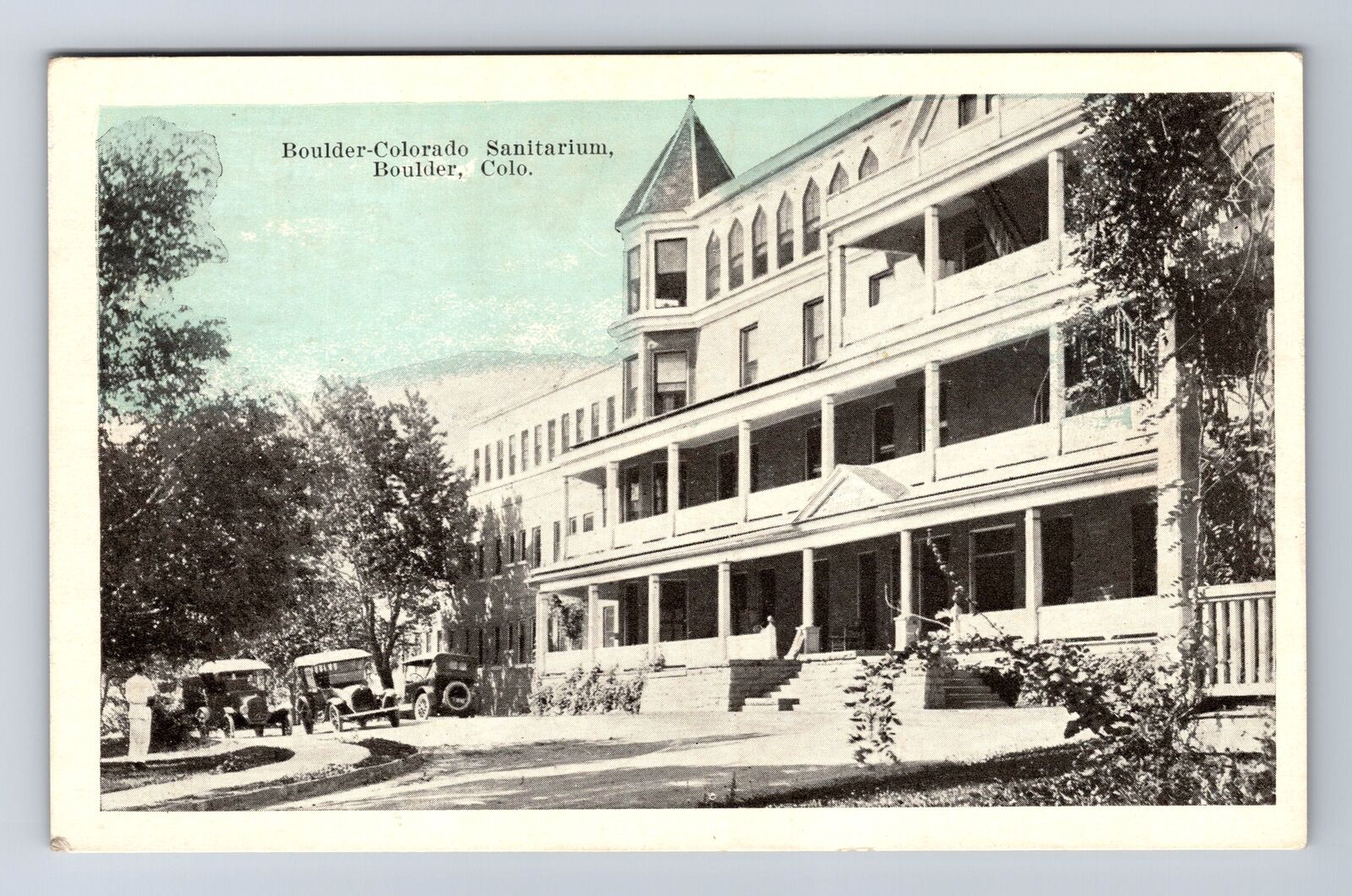 Boulder CO-Colorado, Boulder Colorado Sanitarium, Antique Vintage Postcard