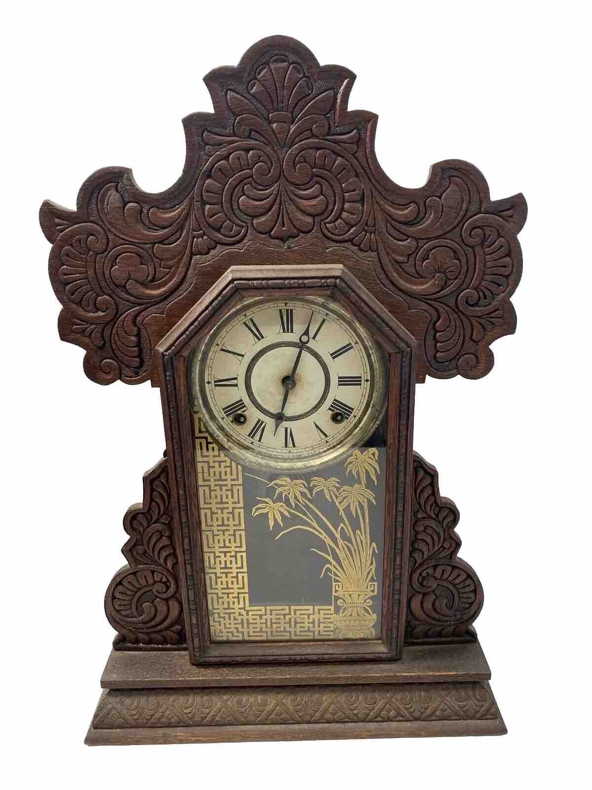 Antique Ingraham Gingerbread Clock Needs Cleaning Or Minor Repair