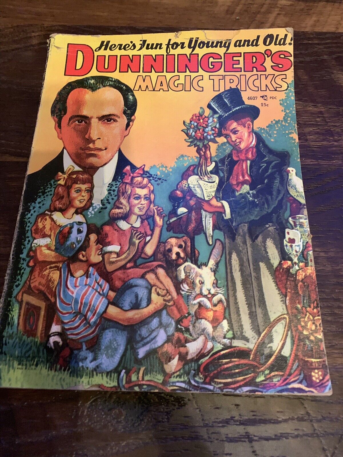 Dunningers Magic Tricks VINTAGE book 1940\'s Saalfield HTF Magician