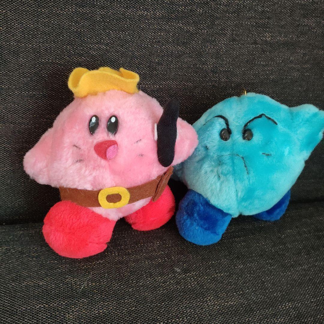 Old TAKARA Kirby's Adventure Plush Stuffed Ganman Freeze Set Pink Blue Prize