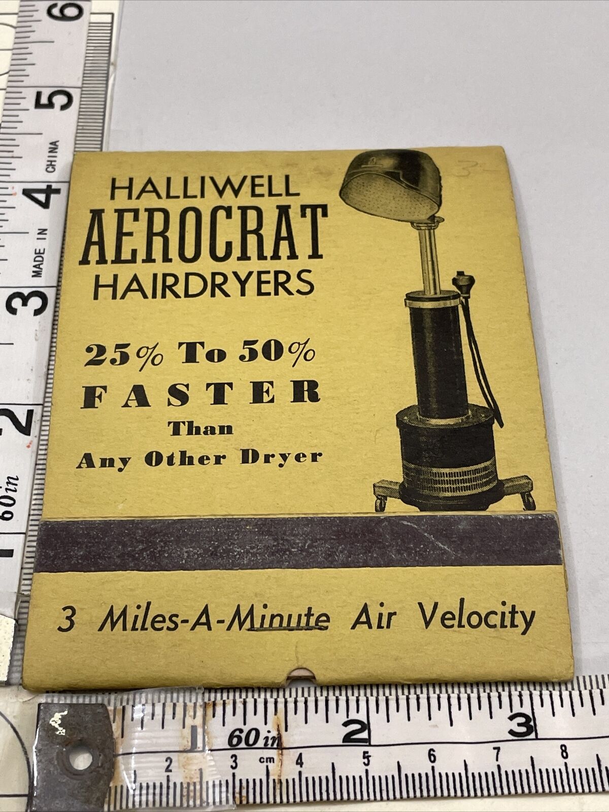Giant Feature Matchbook Halliwell Aerocrat Hairdryers gmg Repaired