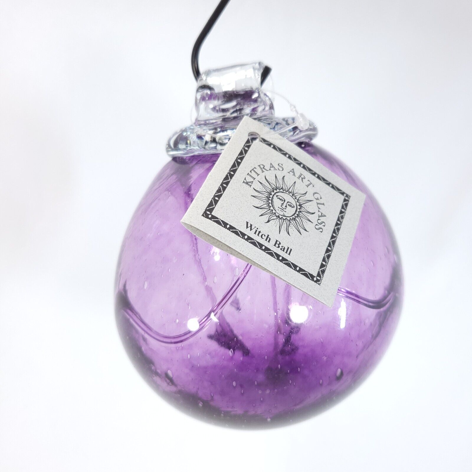 Kitras Art Glass Witch Ball Purple 5\