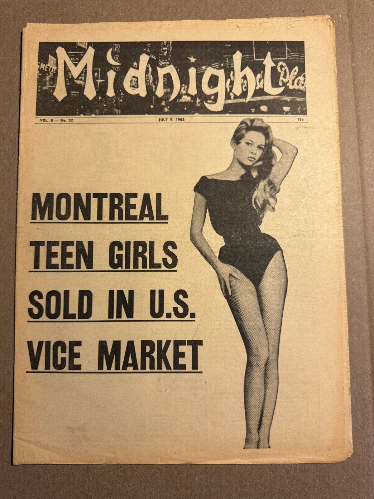 Brigitte Bardot 1962 Midnight Tabloid Gossip Newspaper Veronica Dawson Weld