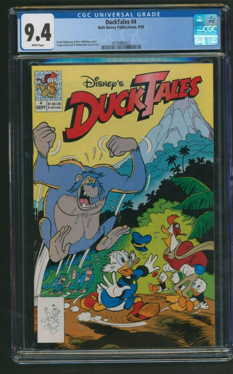 Duck Tales #4 CGC 9.4 Walt Disney Publications 1990 Comic