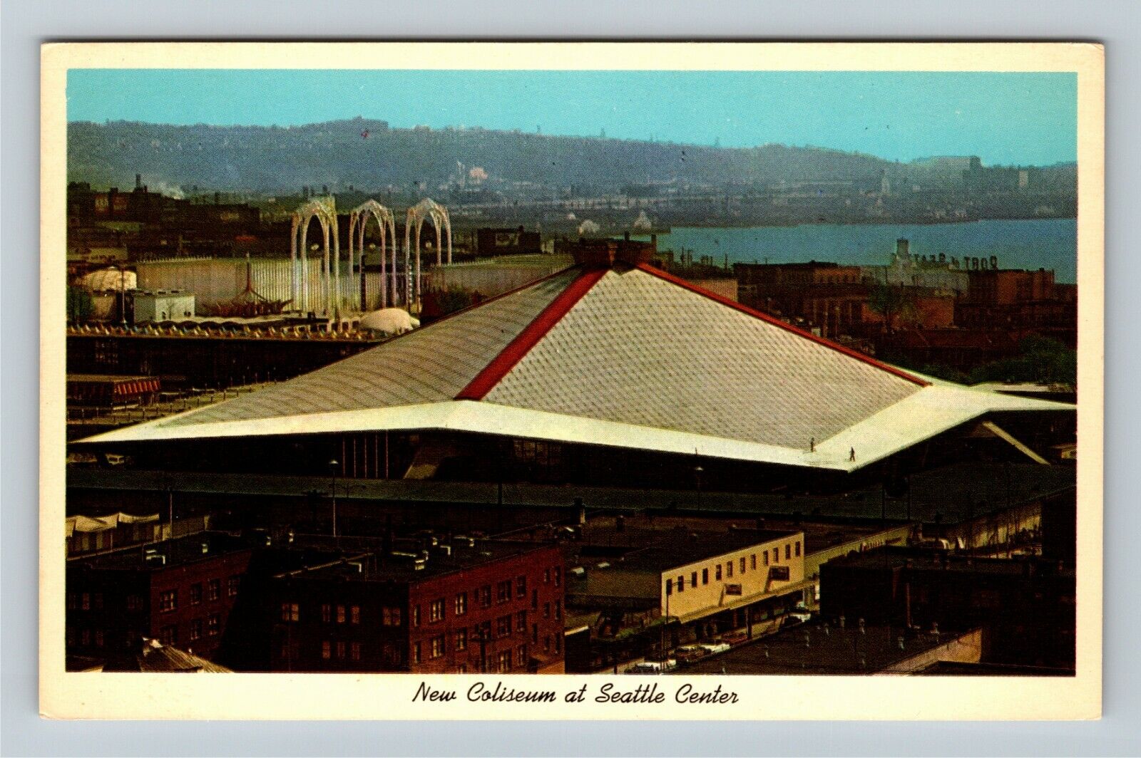 Seattle, WA-Washington, Coliseum In Seattle Center, Vintage Postcard