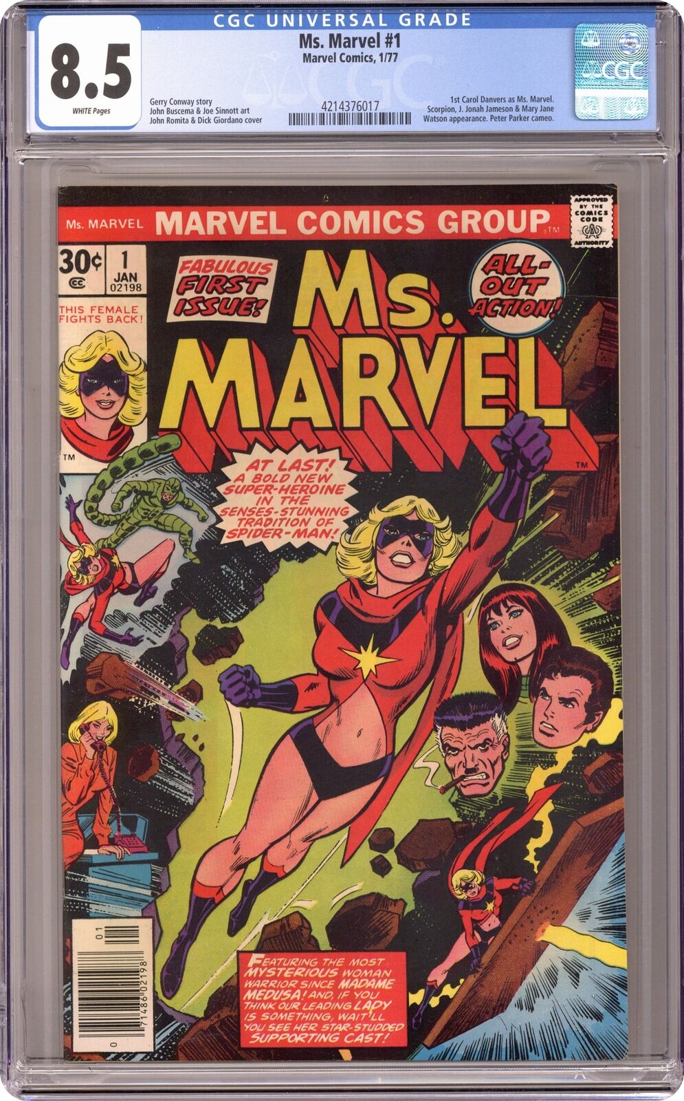 Ms. Marvel #1 CGC 8.5 1977 4214376017 1st app. Ms. Marvel