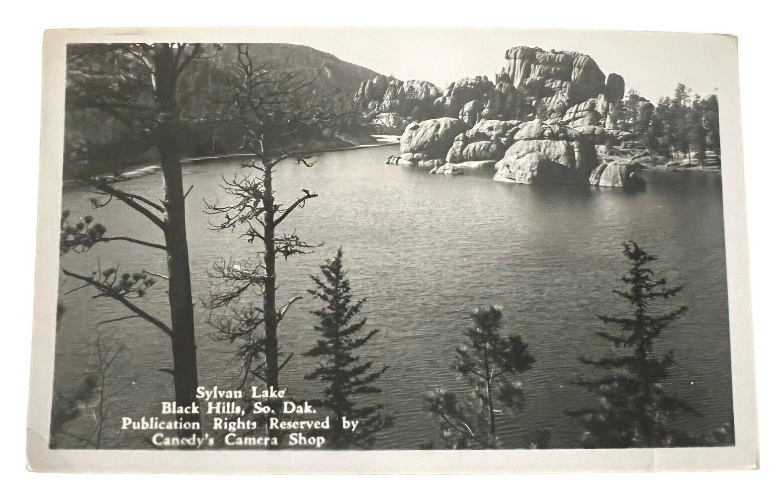 RPPC Black Hills SD Sylvan Lake Canedy Camera Shop EKC 1930-1940s postcard HQ11