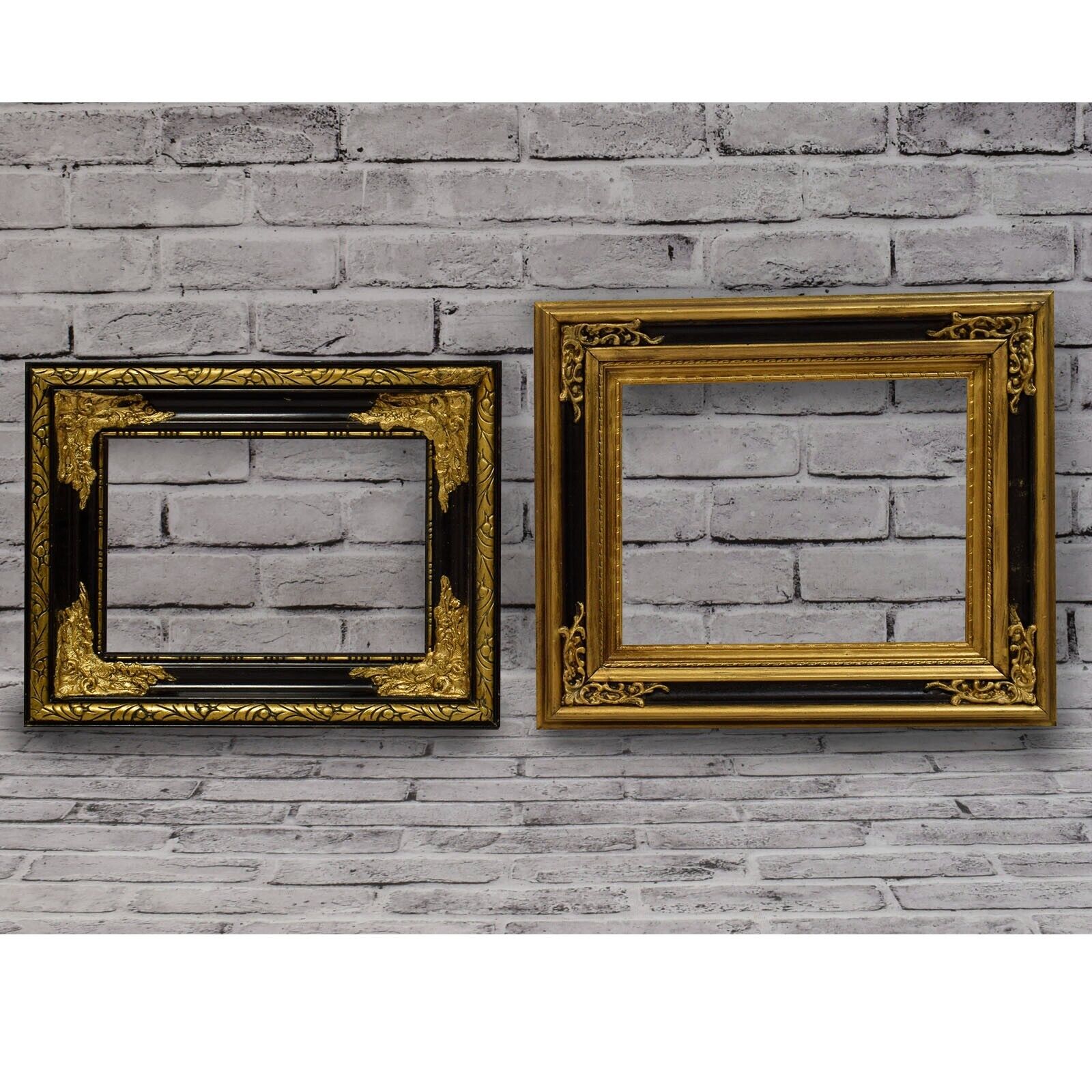 Ca. 1920-1950 Set of 2 old wooden frames dimensions: 11.4 x 9 in inside