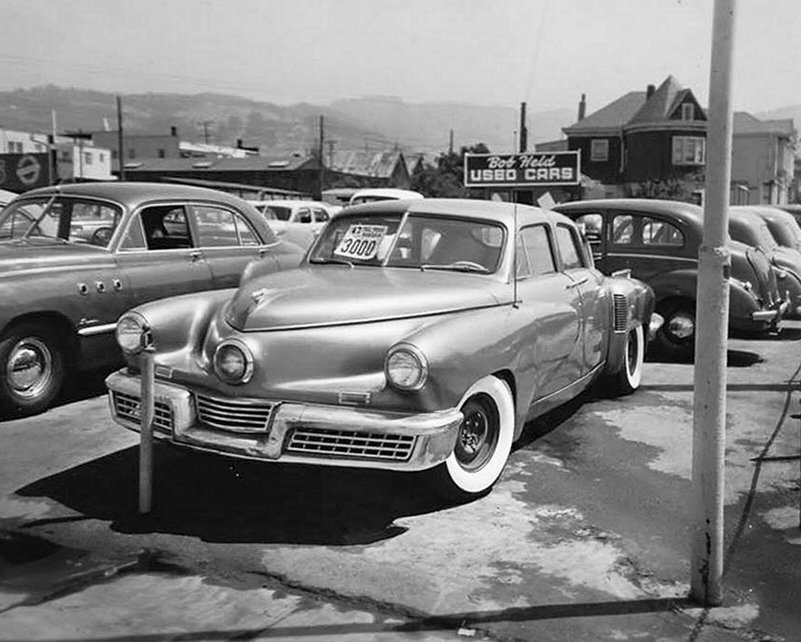 1948 TUCKER TORPEDO on USED CAR LOT Nostalgic 1950 Photo  (183-N)