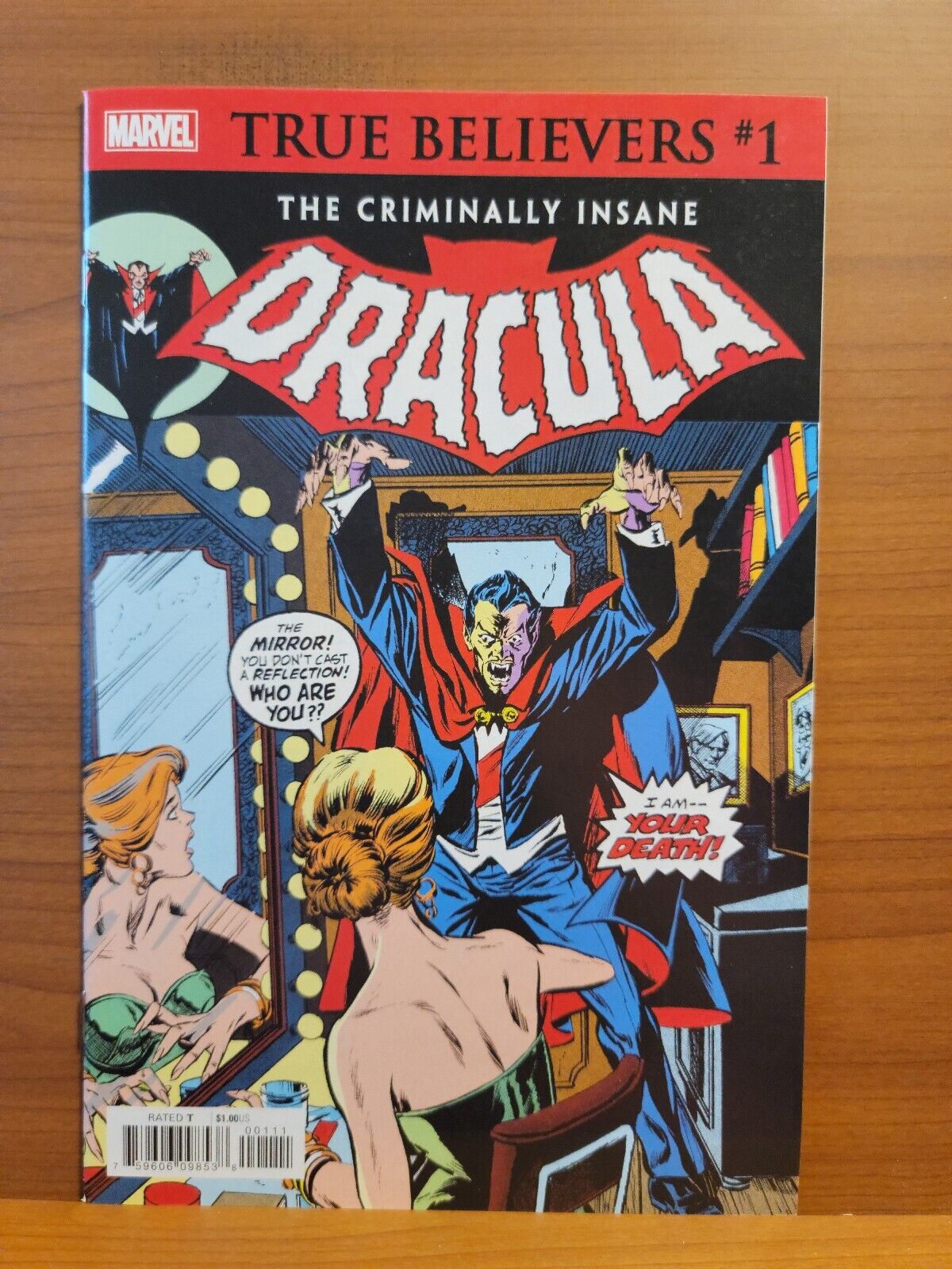 True Believers: The Criminally Insane Dracula #1 NM Reprints Tomb of Dracula 24