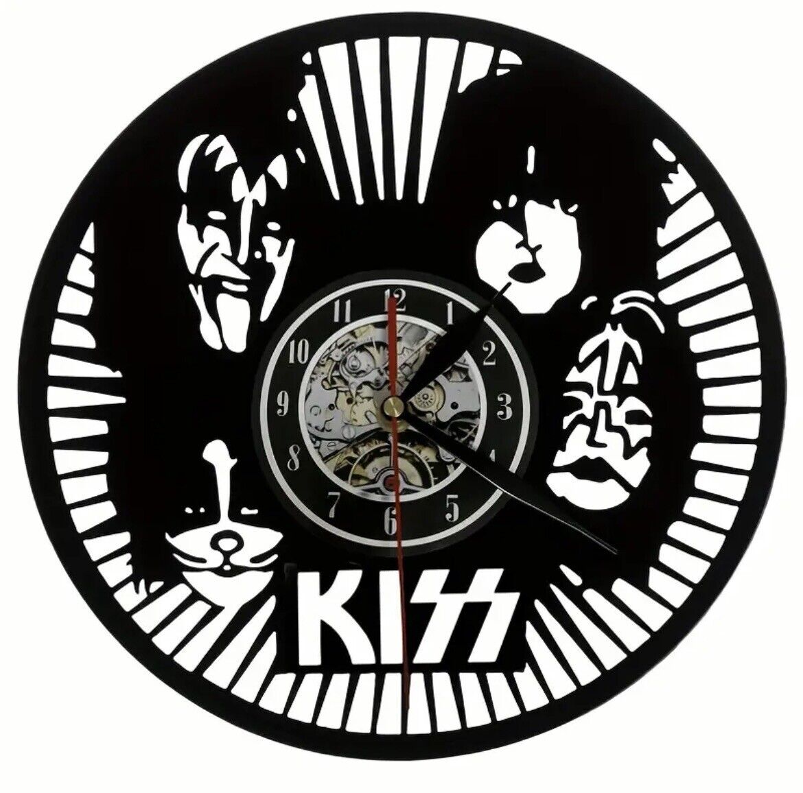 Kiss  Wall Clock Rock And Roll Vinyl