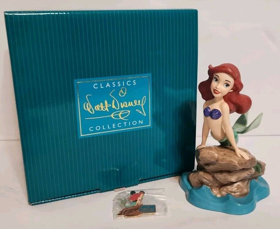 WDCC Disney Classics Little Mermaid Ariel Seaside Serenade w/Box, Promo Pin, COA