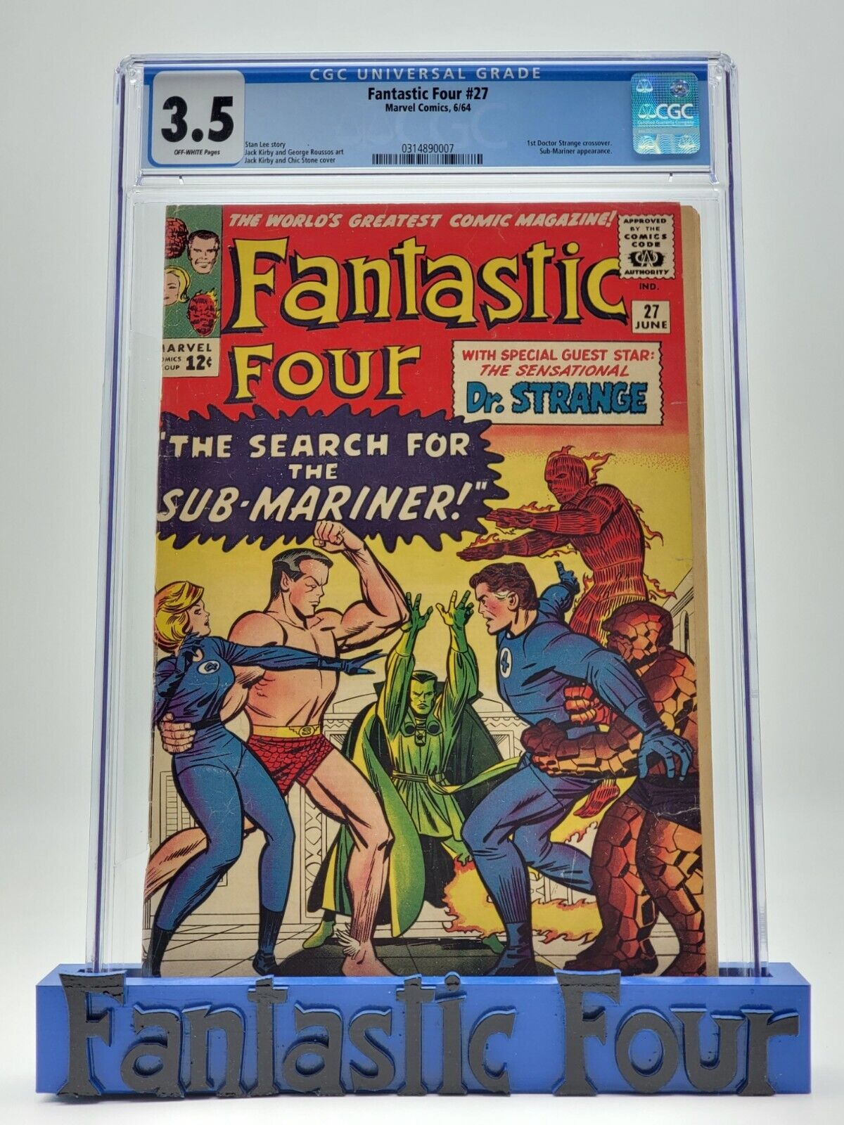 Fantastic Four #27 Comic Book 1964 CGC 3.5 1st Doctor Strange Crossover Marvel