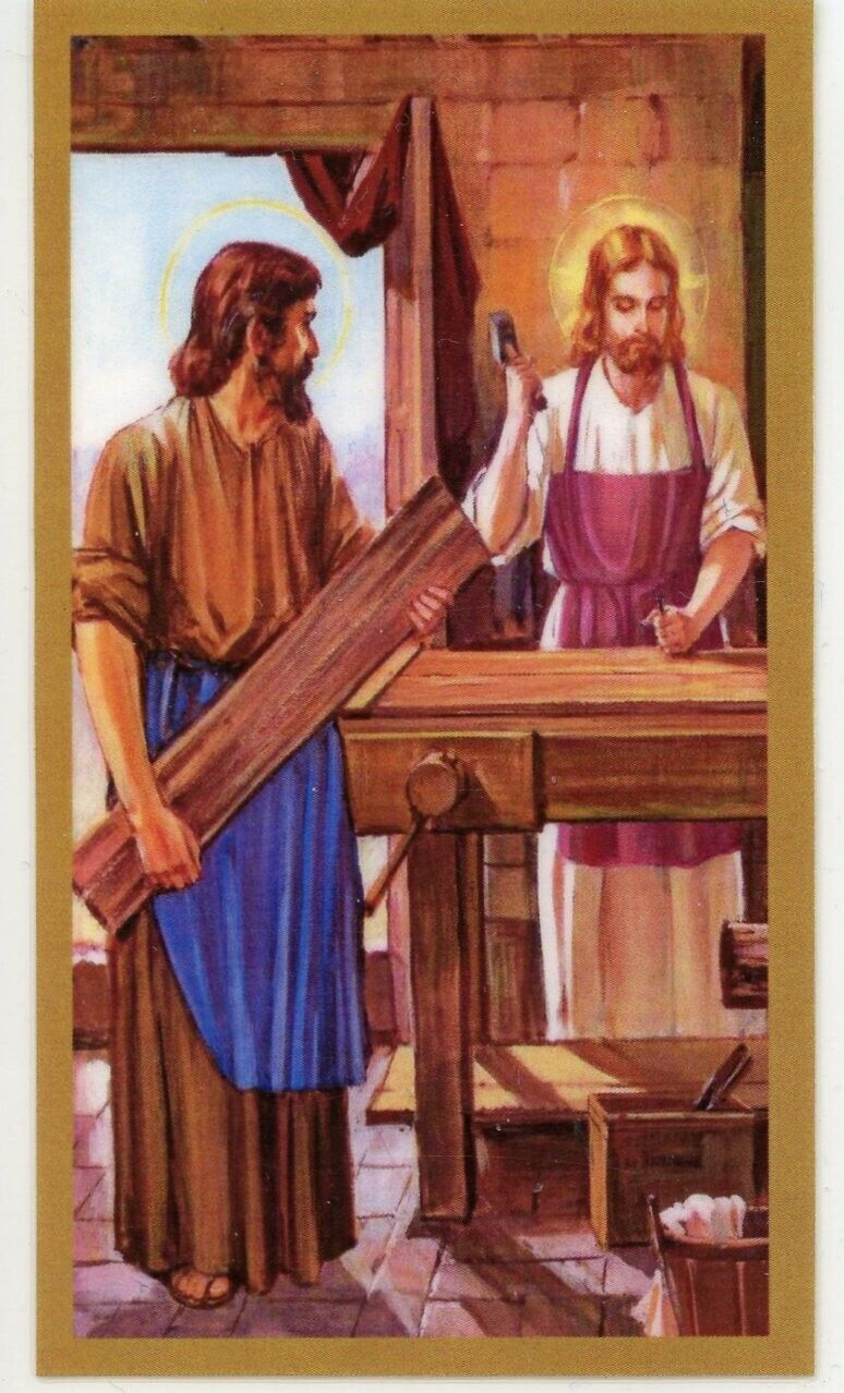Prayer to St. Joseph the Worker U- Laminated  Holy Cards.  QUANTITY 25 CARDS