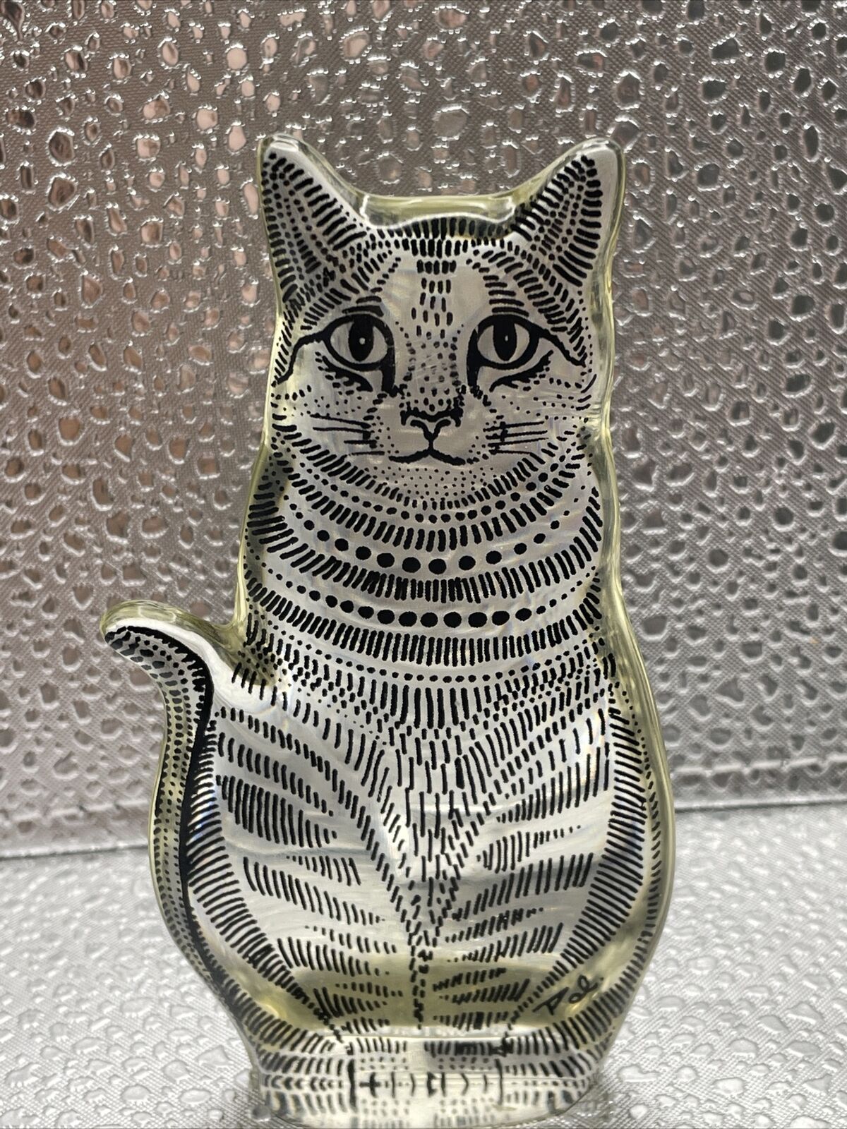 Abraham Palatnik Lucite Cat Figurine - 60s