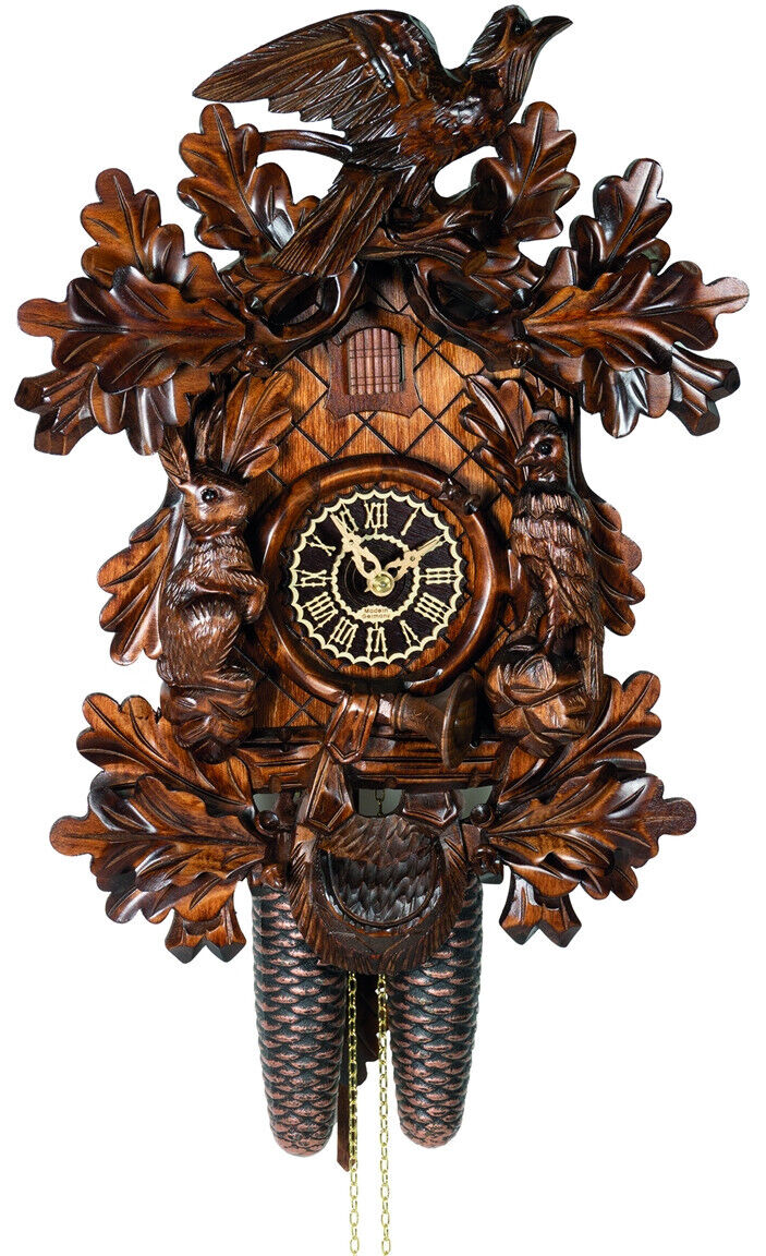 cuckoo clock black forest 8 day original german  Black Forest hand carved