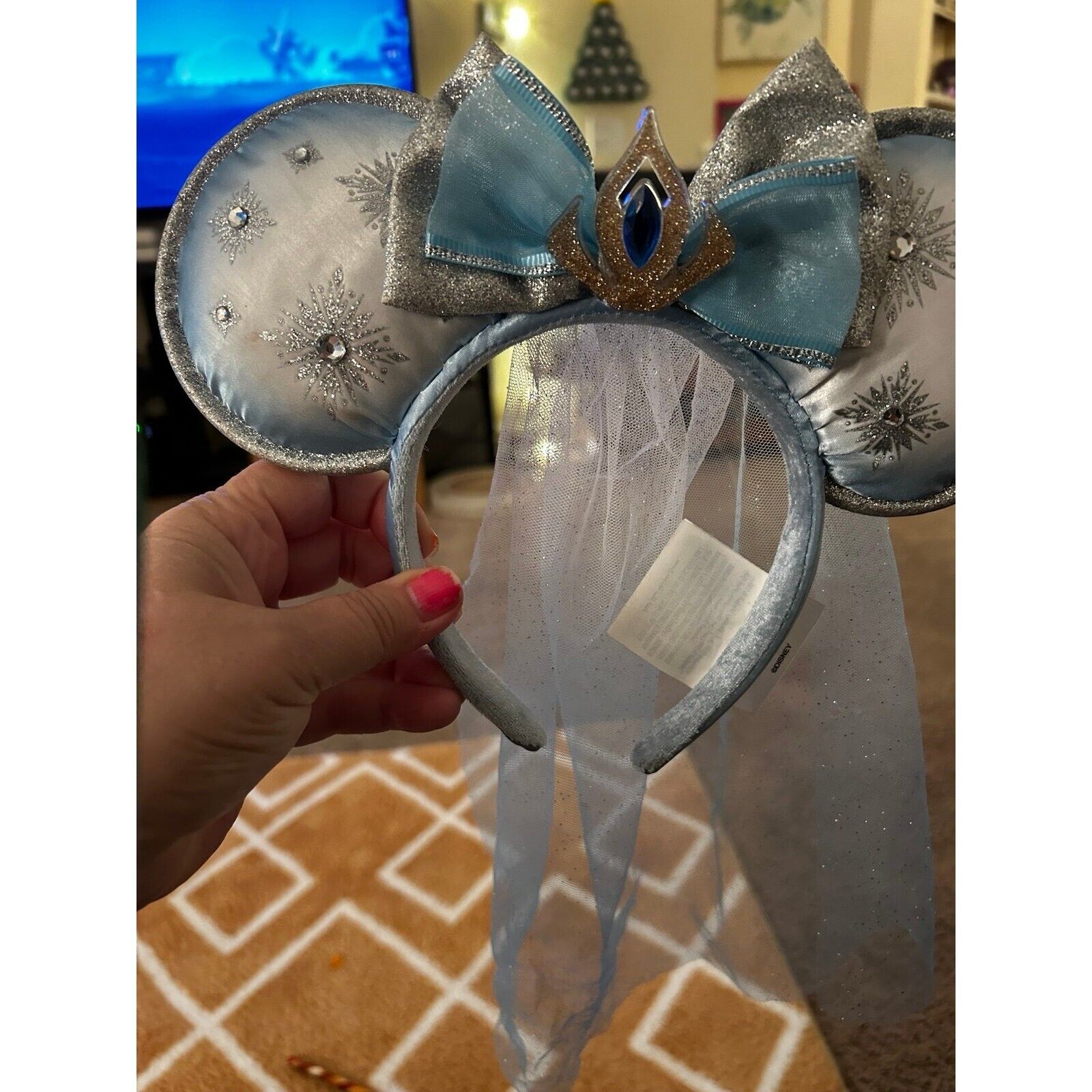 Disney, frozen ears headband Elsa veil