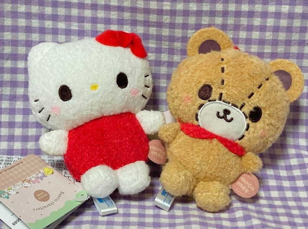 Sanrio Characters Moco Mee Mini Plush Toy Doll Mascot tiny chum Hello Kitty set