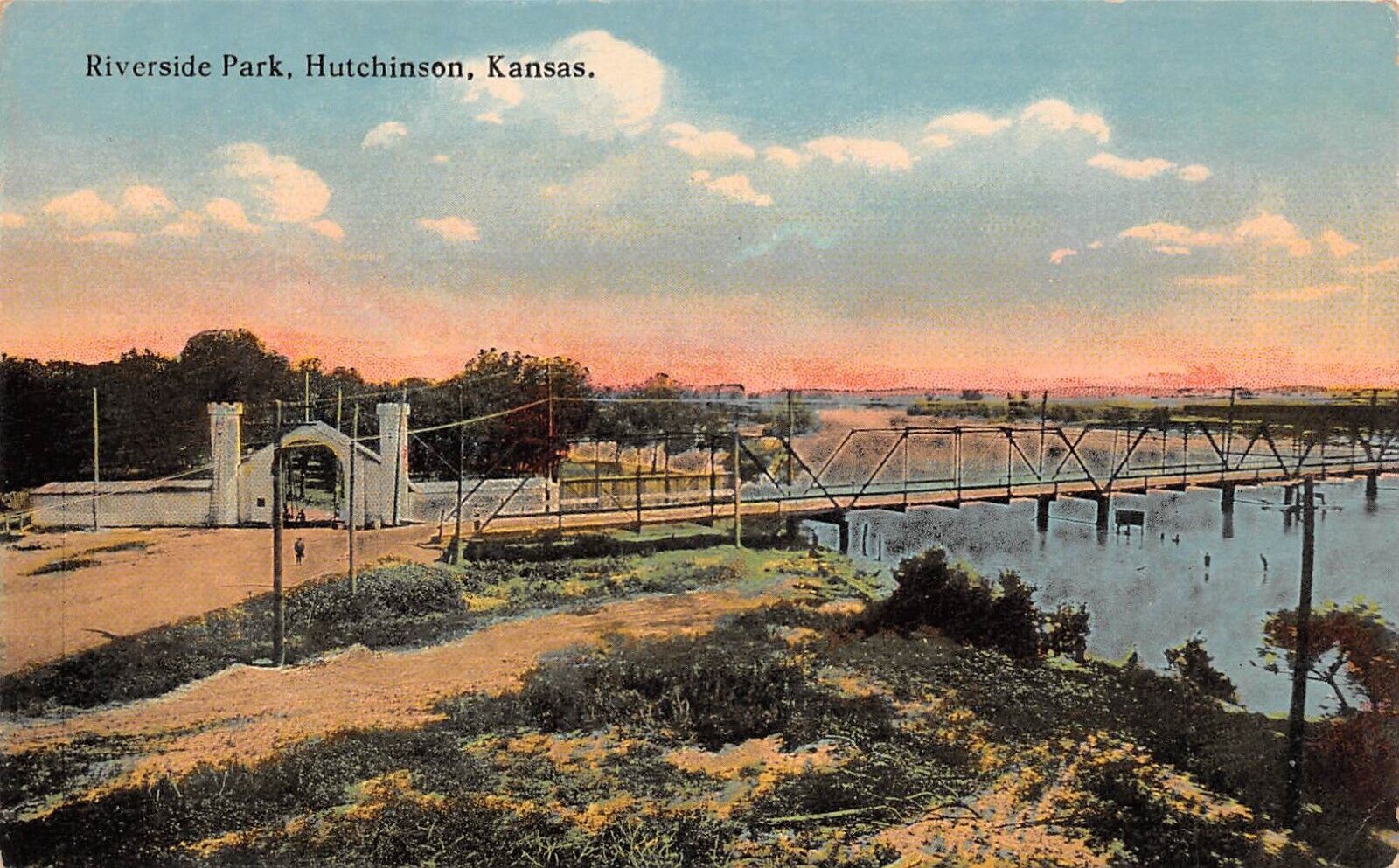 Riverside Park Hutchinson KS Kansas Postcard 4364