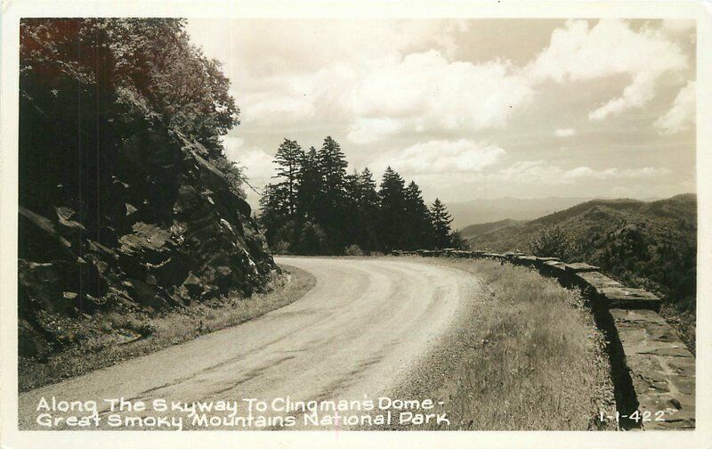 Tennessee Skyway Clingman\'s Dome Smokey Mountains  RPPC Photo Postcard 21-12887