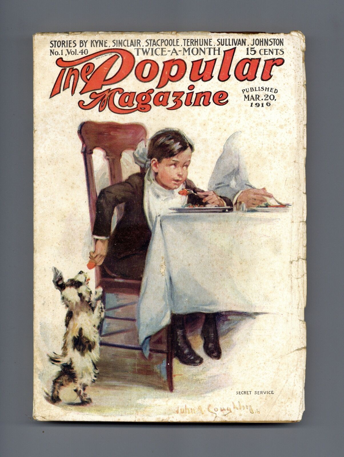 Popular Magazine Pulp Mar 20 1916 Vol. 40 #1 VG