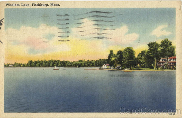 1949 Fitchburg,MA Whalom Lake Worcester County Massachusetts Linen Postcard