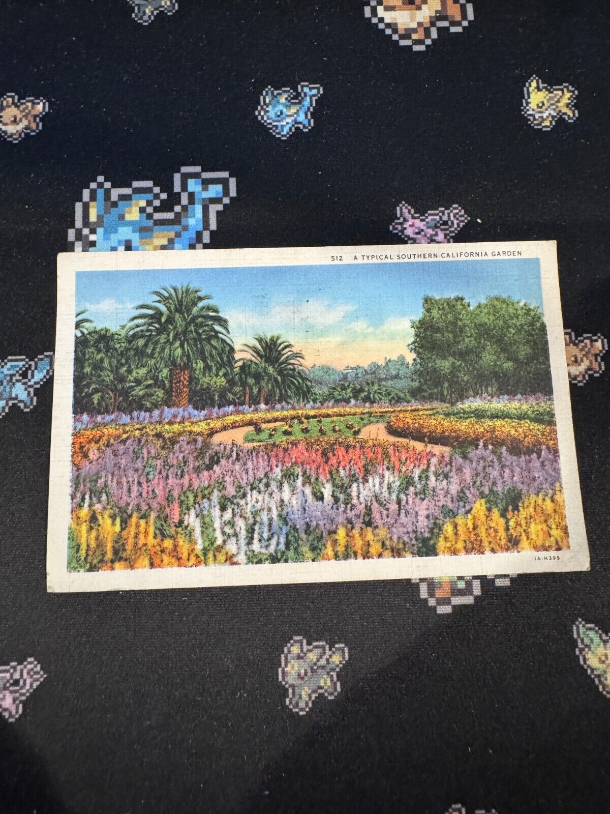 A Typical Southern California Garden Vintage Linen Postcard