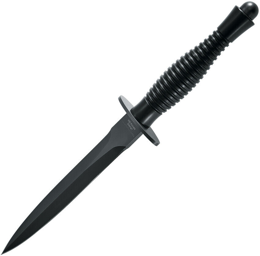Fox Fairbairn Fixed Blade Knife Black Aluminum Bohler N690 Spear Pt Blade