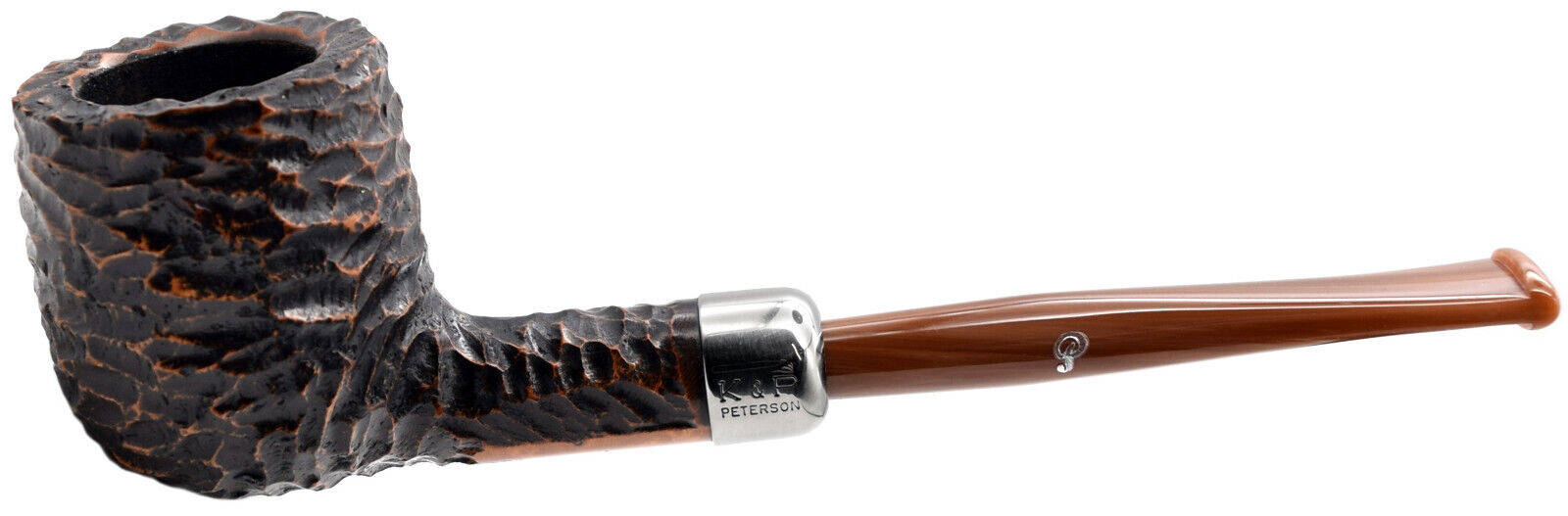 Peterson Derry Rusticated Finish Non Filter Large Straight Pot Briar Pipe (605)