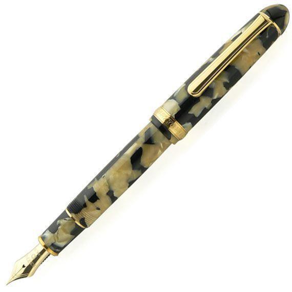 Platinum Fountain Pen #3776 Celluloid Ishigaki Fine Point PTB-35000S#67-2