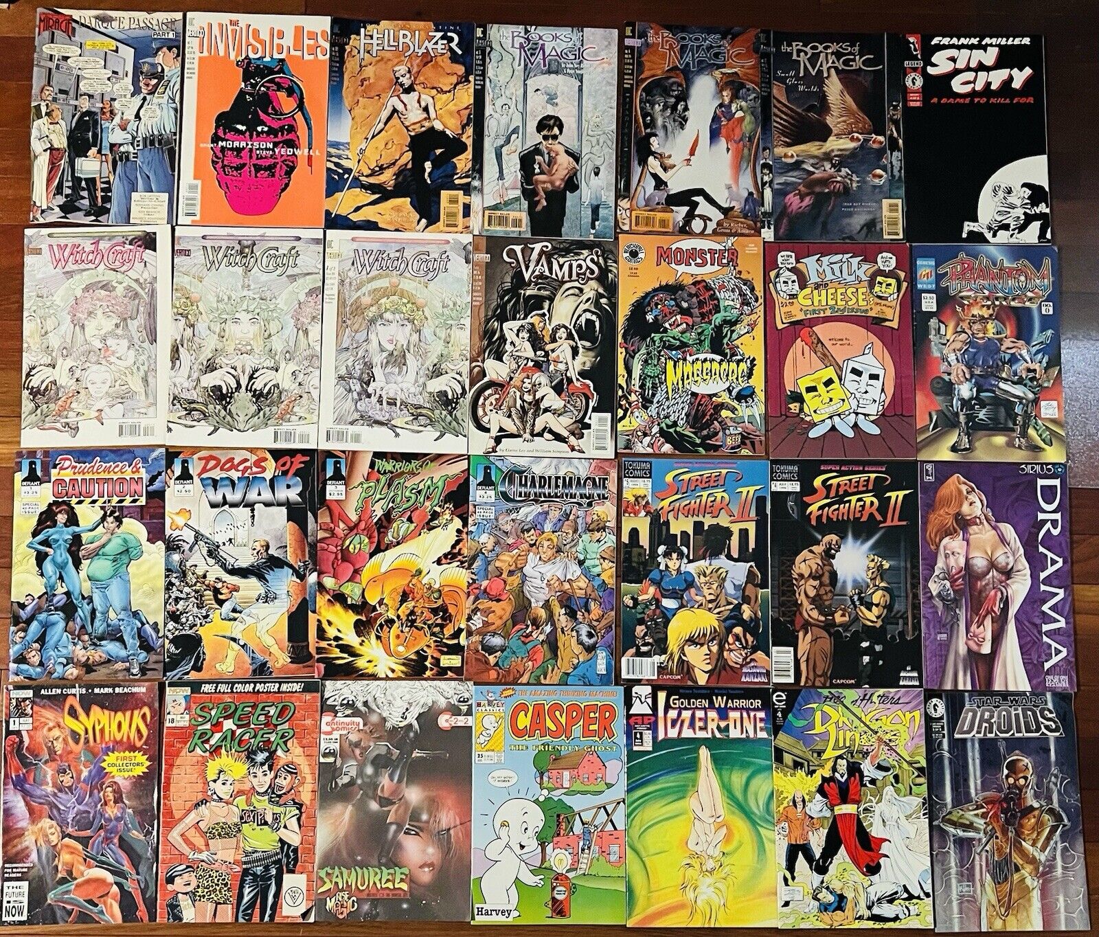 Comic Book Lot Of 28-DCVertigo, Defiant, NOW, Tokuma, Genesis West Comics & More