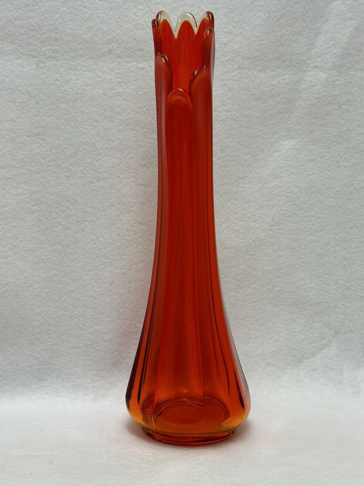 Vintage LE Smith Swung Glass Vase 13\