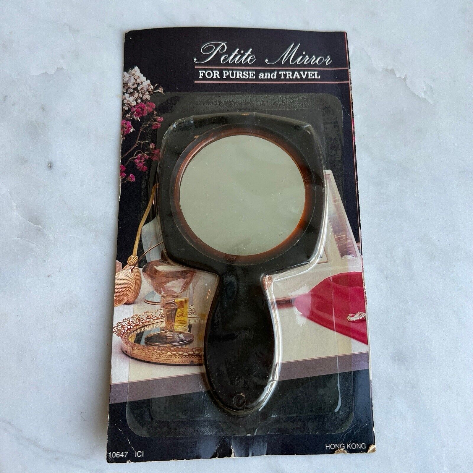 Vintage Petite Mirror for Purse and Travel Hand Held New in Package