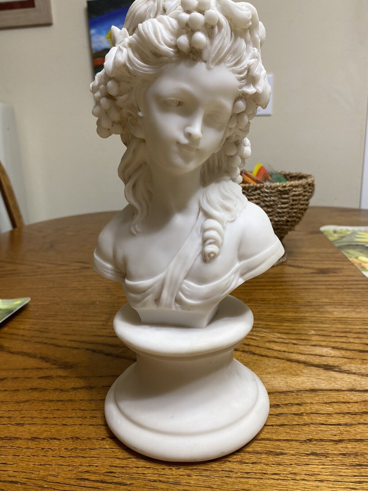 A 12” Tall Resin Bust Of A Lady 