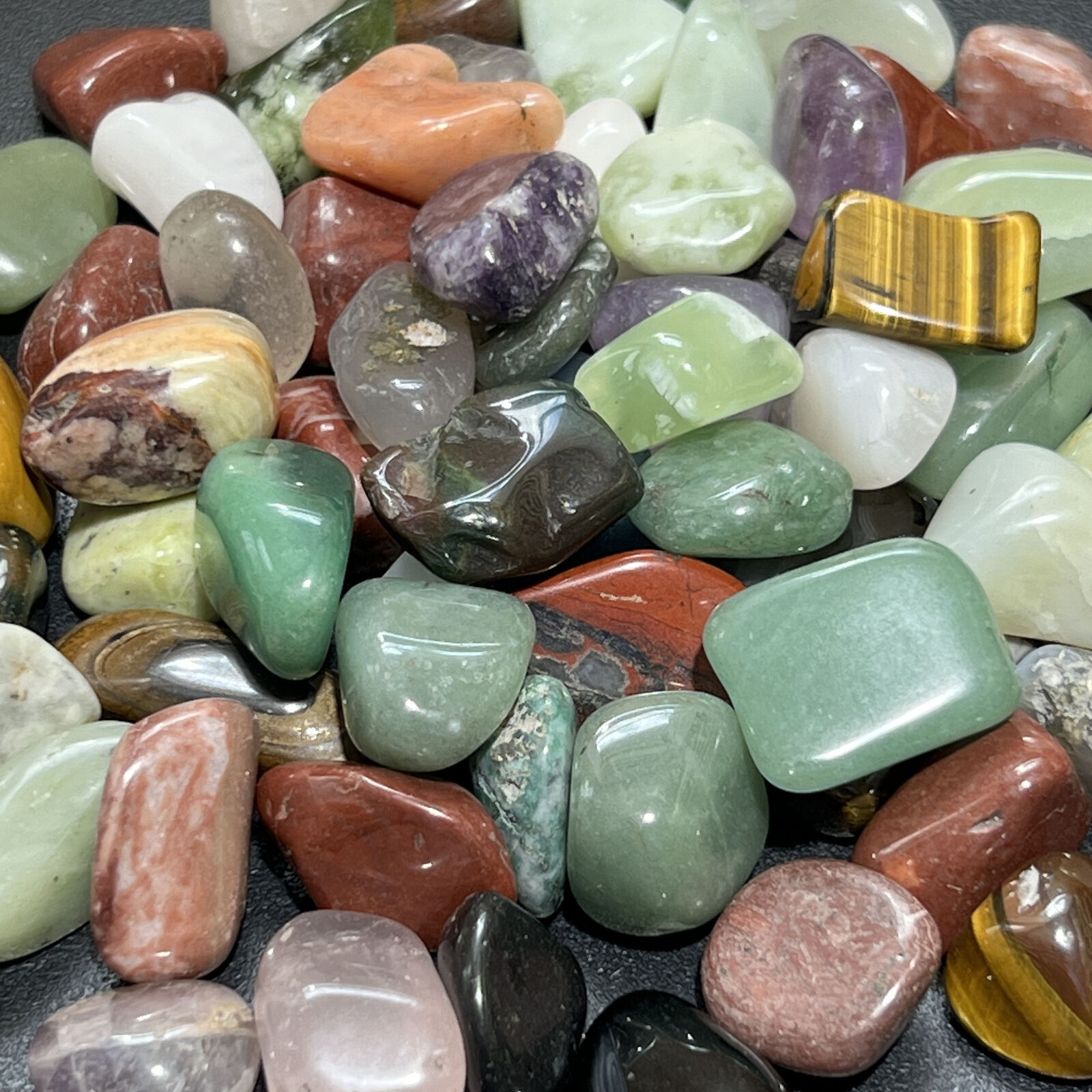 Mixed Tumbled Stones (1 LB) One Pound Bulk Wholesale Lot Polished Gemstones