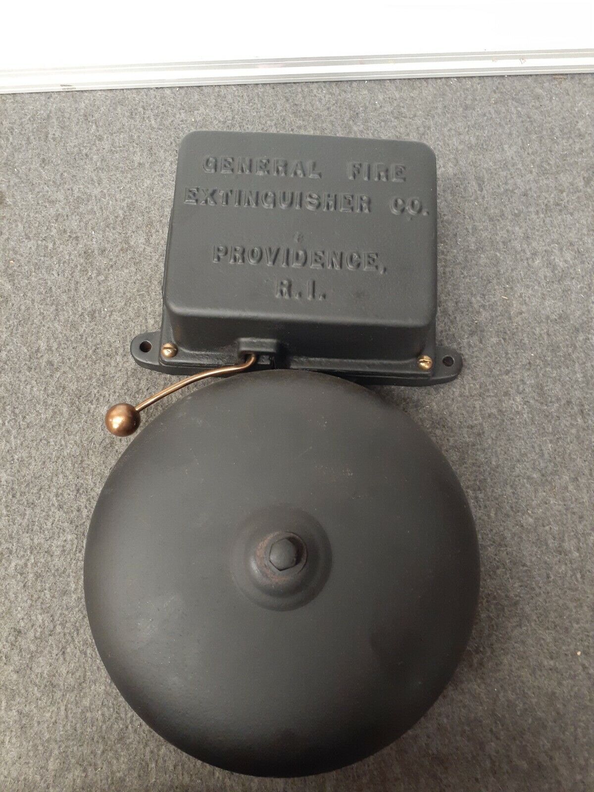 Vintage RARE GENERAL FIRE EXTINGUISHER CO.  ALARM Bell Providence RI