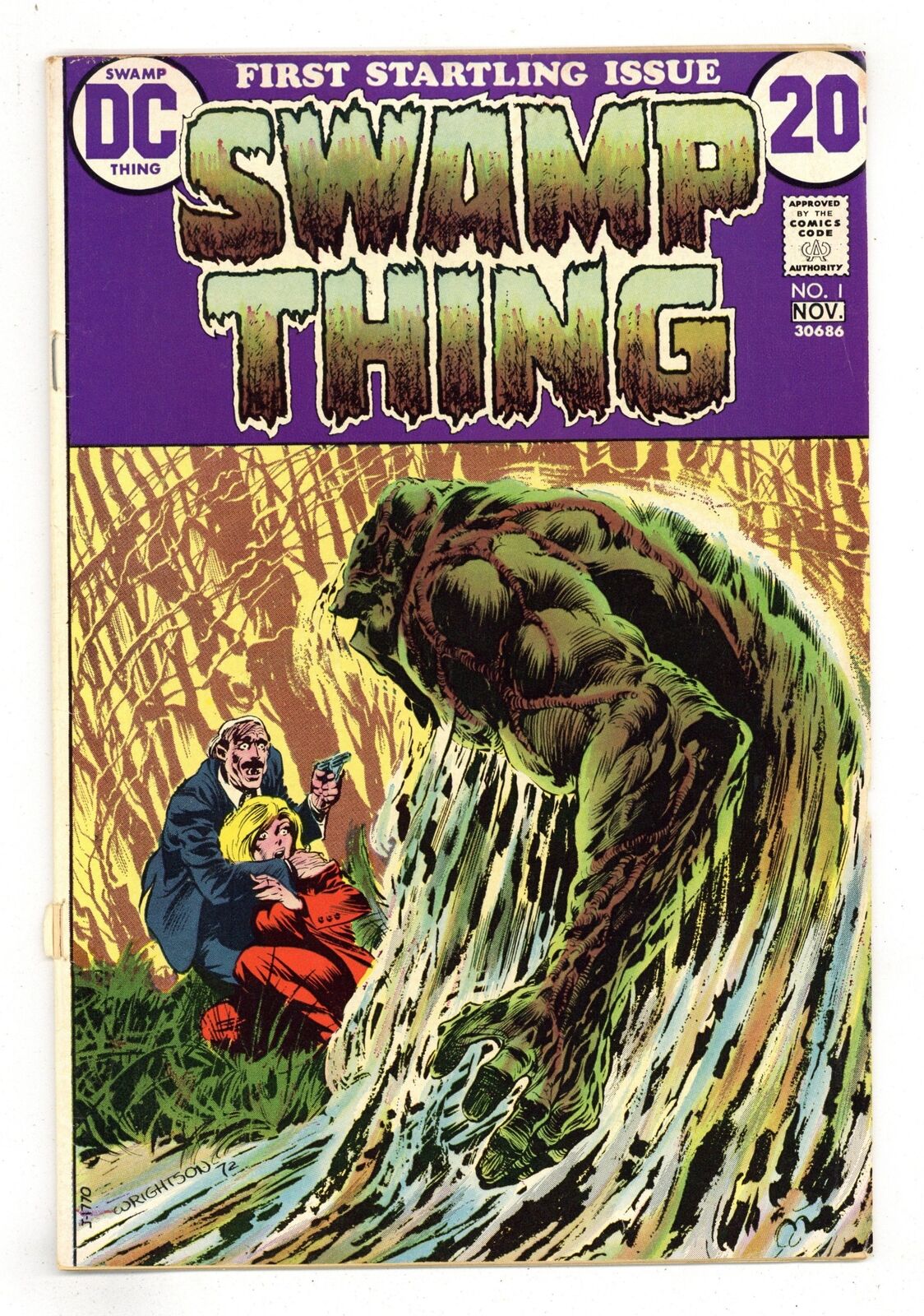 Swamp Thing #1 VG- 3.5 1972 1st app. Alec and Linda Holland, Matt Cable