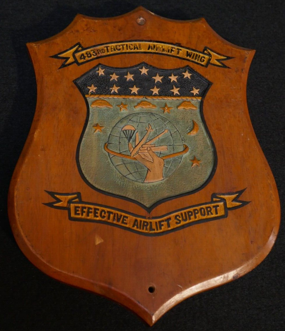 Vietnam War USAF 483rd Tactical Airlift Wing Plaque - Cam Ranh Air Base, Rare