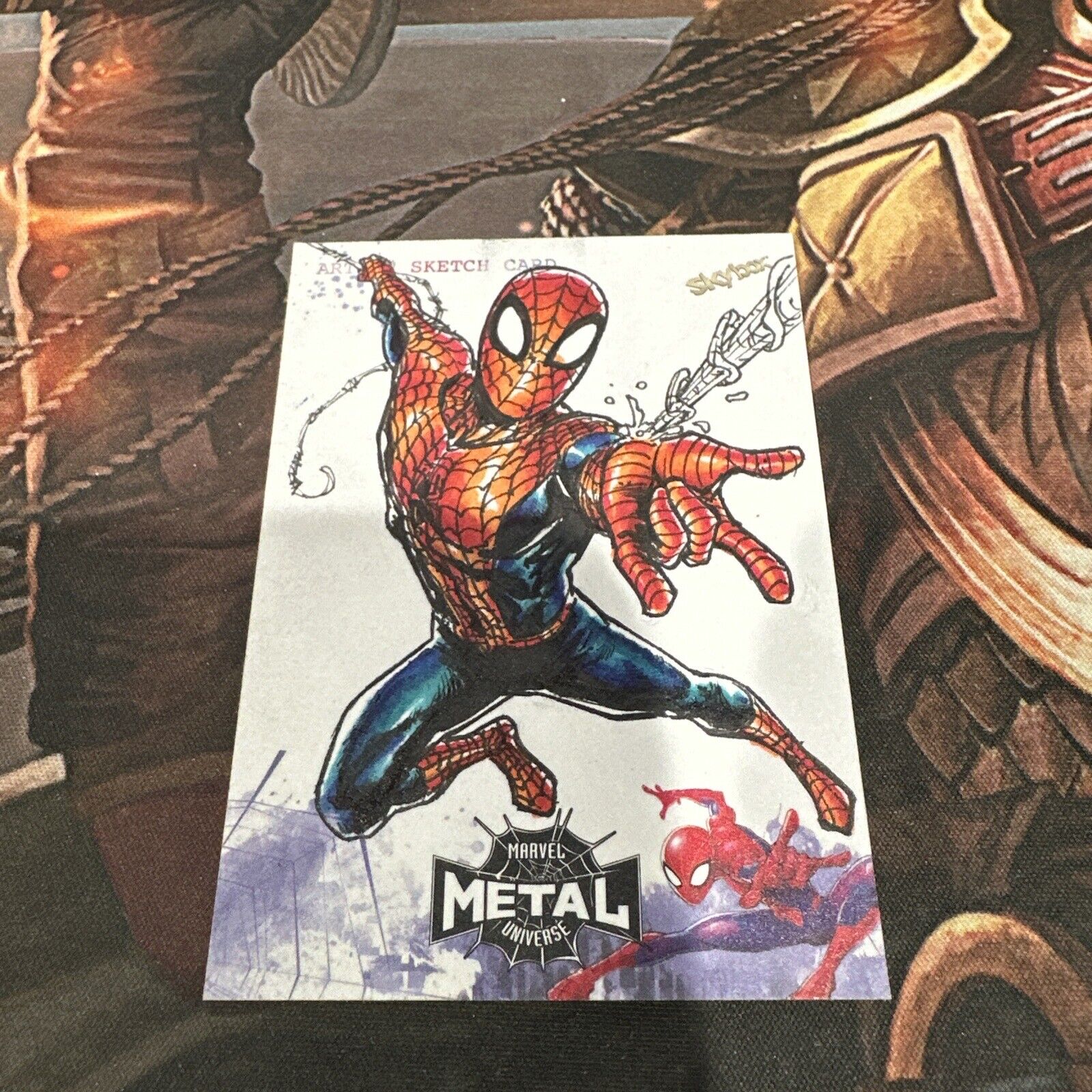 2021 Skybox Marvel Metal Universe Spider-Man Artist Sketch Card Auto 1/1