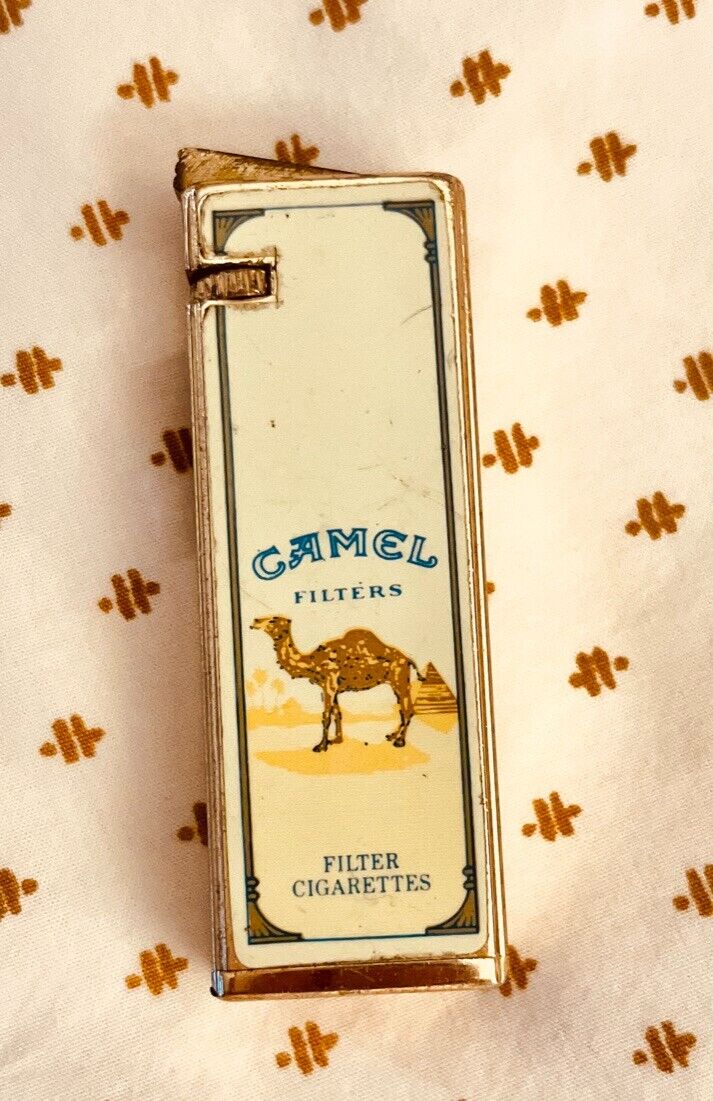 Vintage Camel Cigarette Lighter Slim   Rare Style