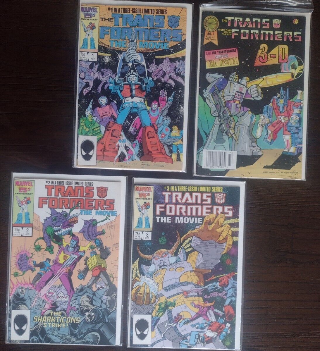 Transformers: The Movie #1, #2, #3 Complete Series  (Marvel Comics) 1986 +Bonus
