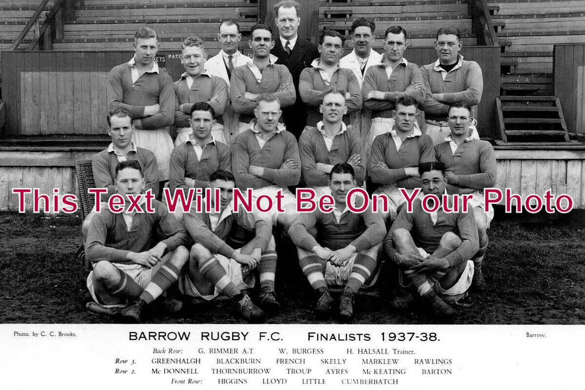 LA 4408 - Barrow Rugby Football Club, Lancashire 1937-38