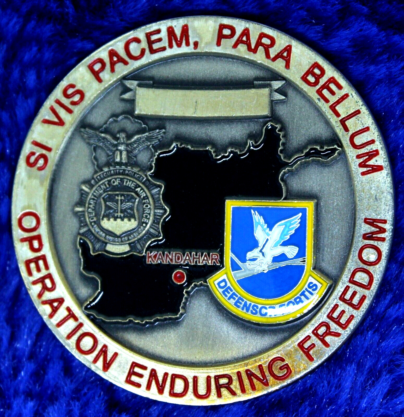 USAF USCENTAF 451st Security Forces SQ Operation Enduring Freedom Challenge Coin