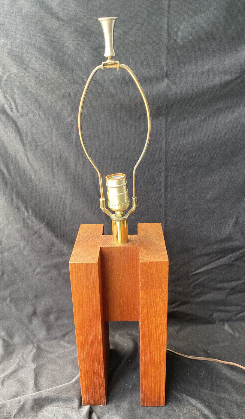 VIntage Automax New York Vintage Mid Century Modern  Teak Lamp