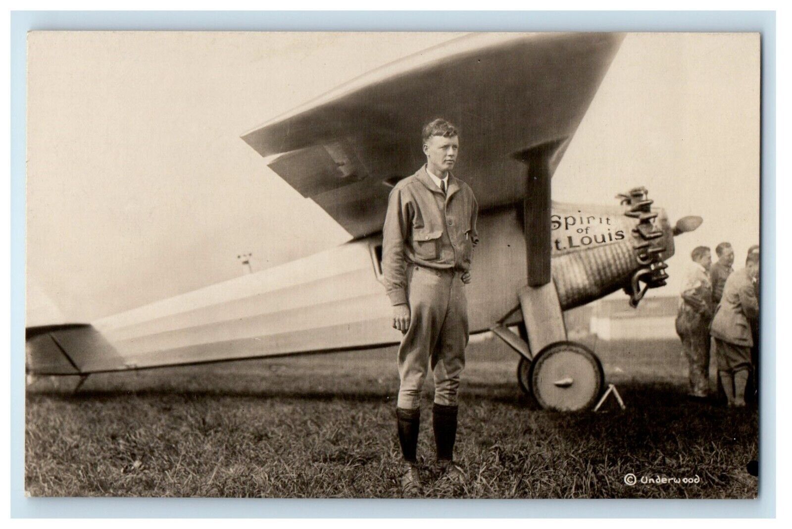 Spirit Of St. Louis Charles Lindbergh Aviator Airplane RPPC Photo Postcard