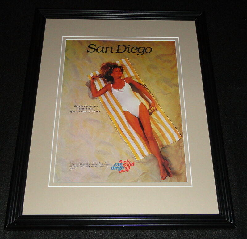 1985 San Diego Tourism 11x14 Framed ORIGINAL Vintage Advertisement 